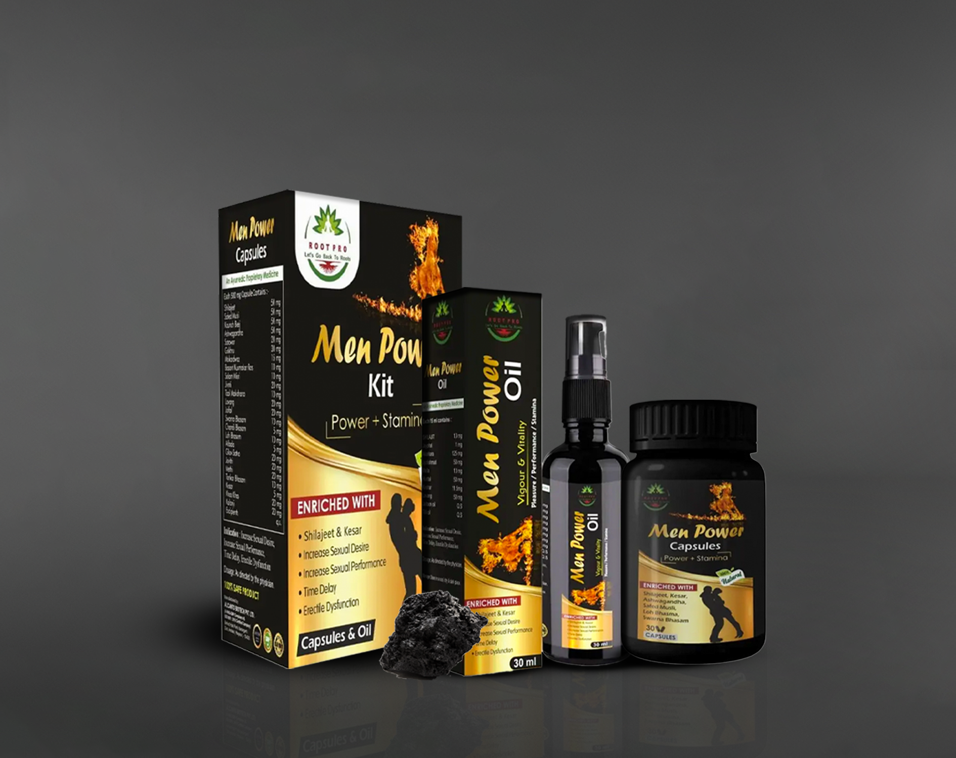 Mens Power Capsules + Power Oil