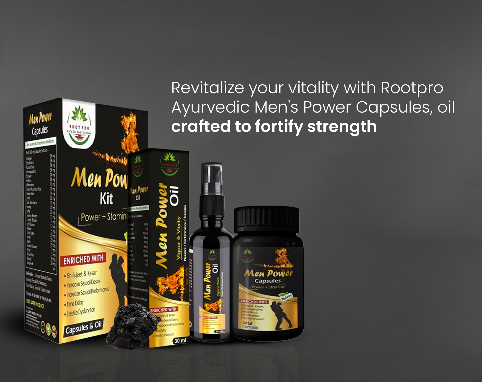 Mens Power Capsules + Power Oil