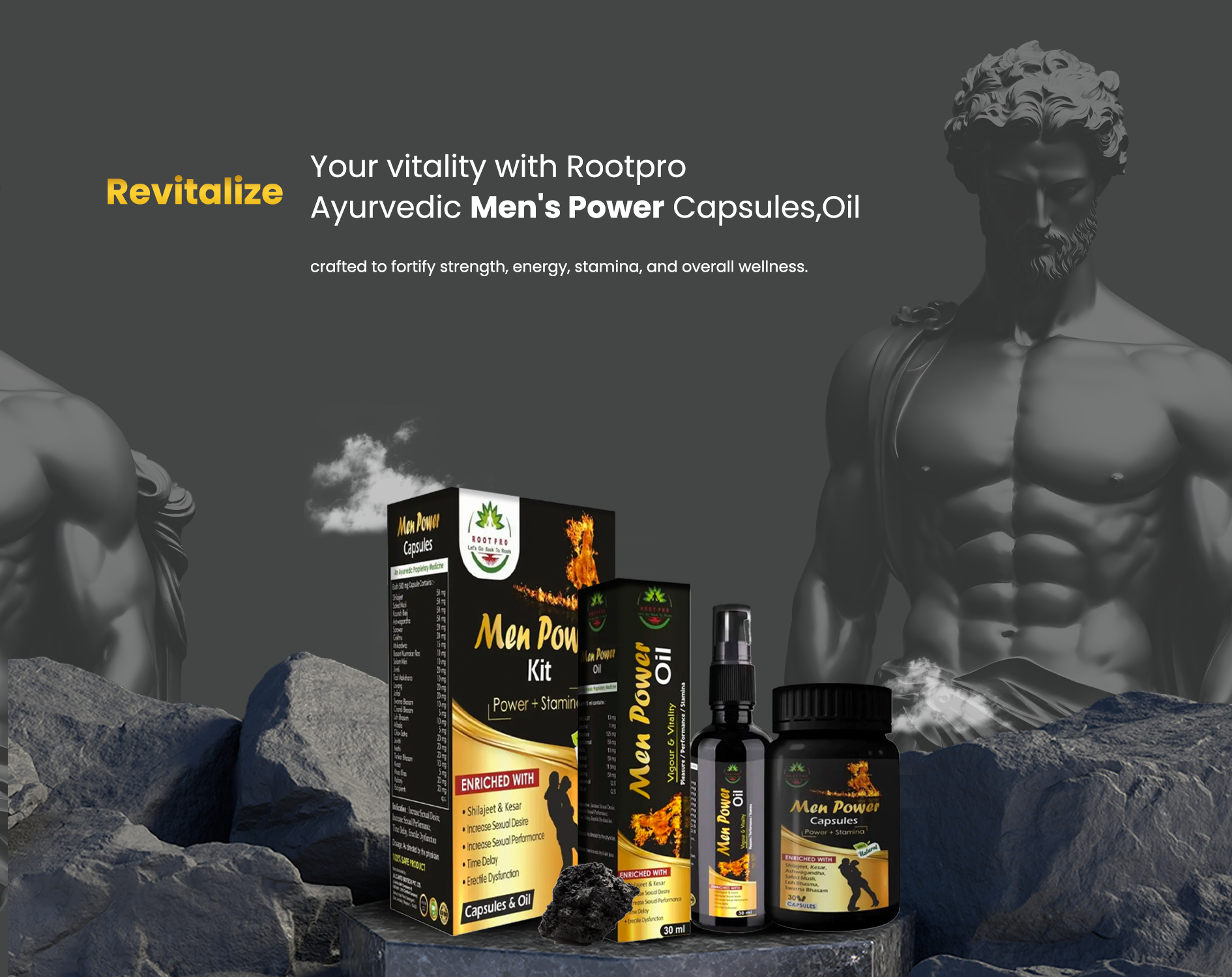 Mens Power Capsules + Power Oil